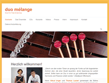 Tablet Screenshot of duo-melange.de